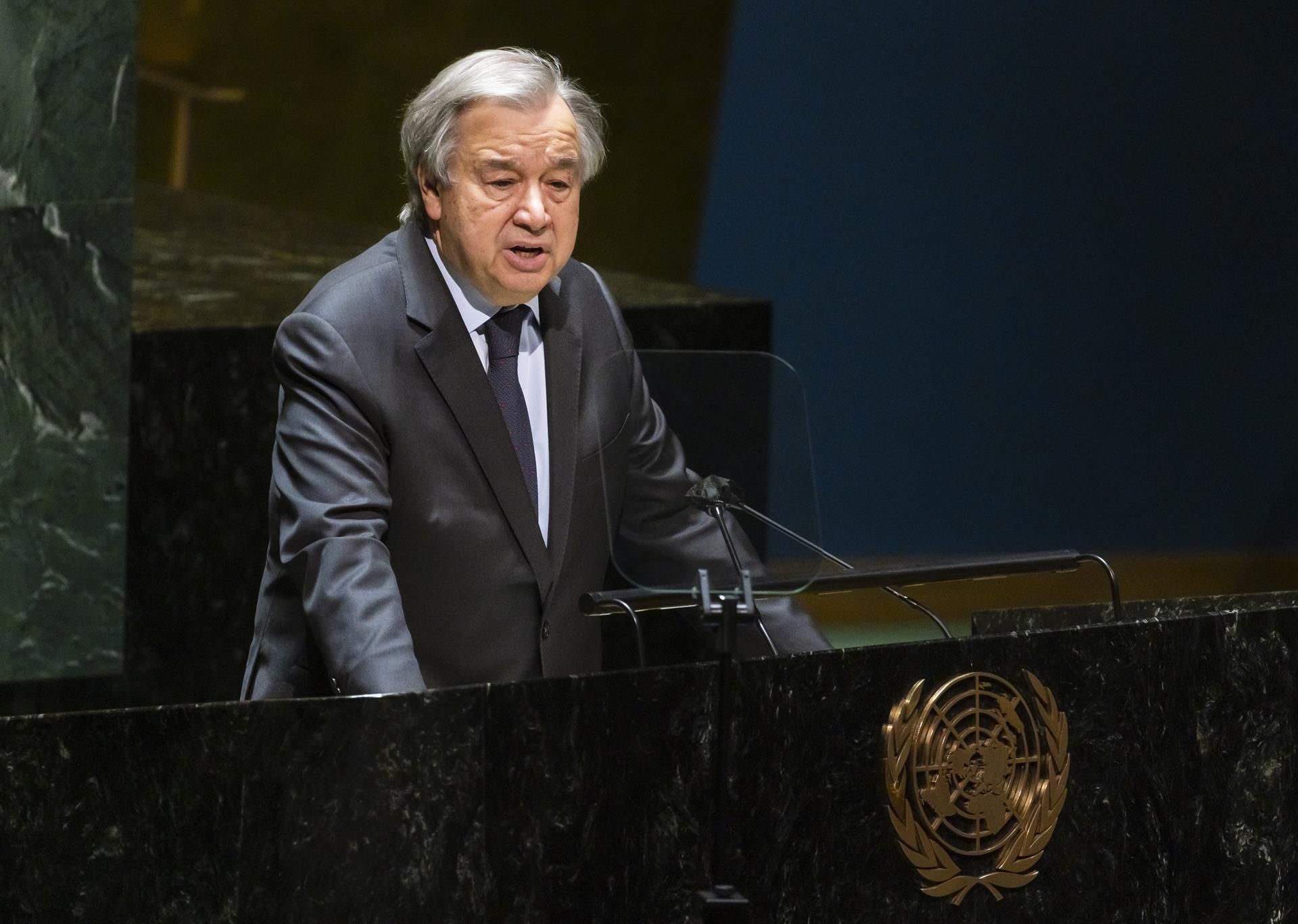 Imagen de Archivo del secretario general de la ONU, António Guterres. EFE/EPA/JUSTIN LANE
