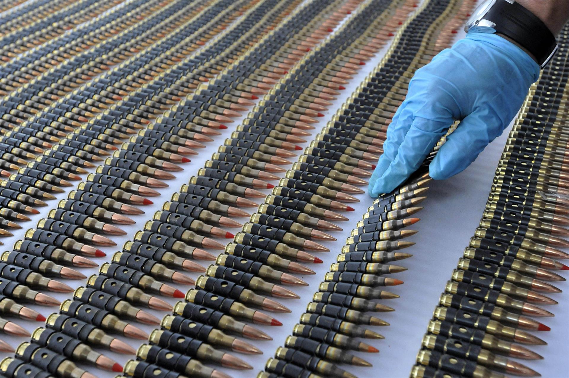 Las autoridades estadounidenses decomisaron en Texas un cargamento de 16.000 balas, fotografía de archivo. EFE/Carlos Ortega
