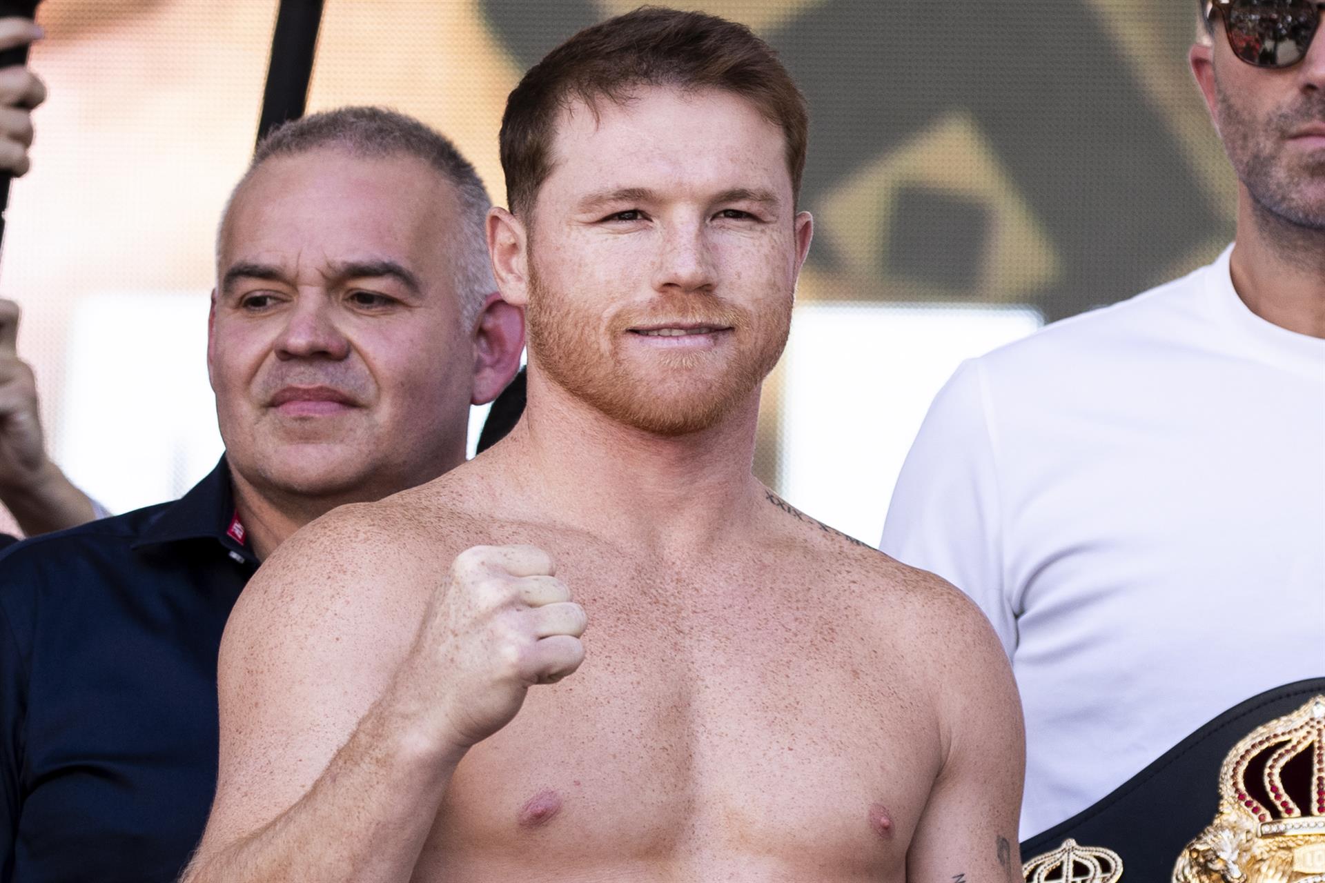 Imagen de archivo del boxeador mexicano Saúl 'Canelo Álvarez. EFE/EPA/ETIENNE LAURENT
