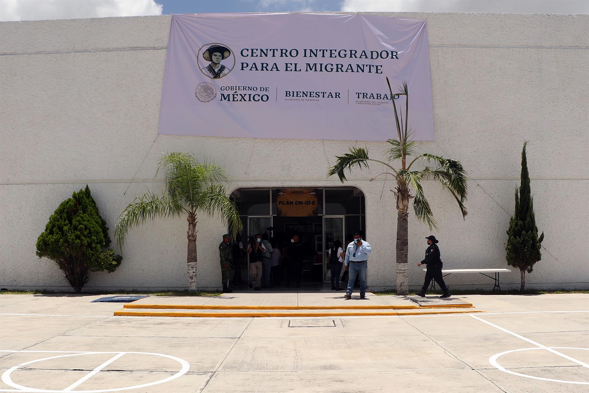 Vista del Centro Integrador para el Migrante (CIM) hoy, durante su inauguración en la ciudad de Matamoros, en el estado de Tamaulipas (México). EFE/ Abraham Pineda-jacome
