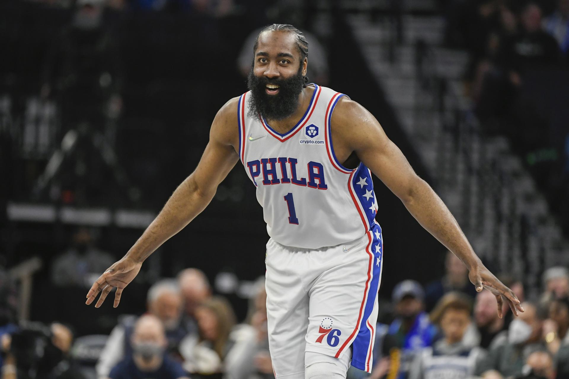 James Harden de los Philadelphia 76ers, en una fotografía de archivo. EFE/EPA/CRAIG LASSIG
