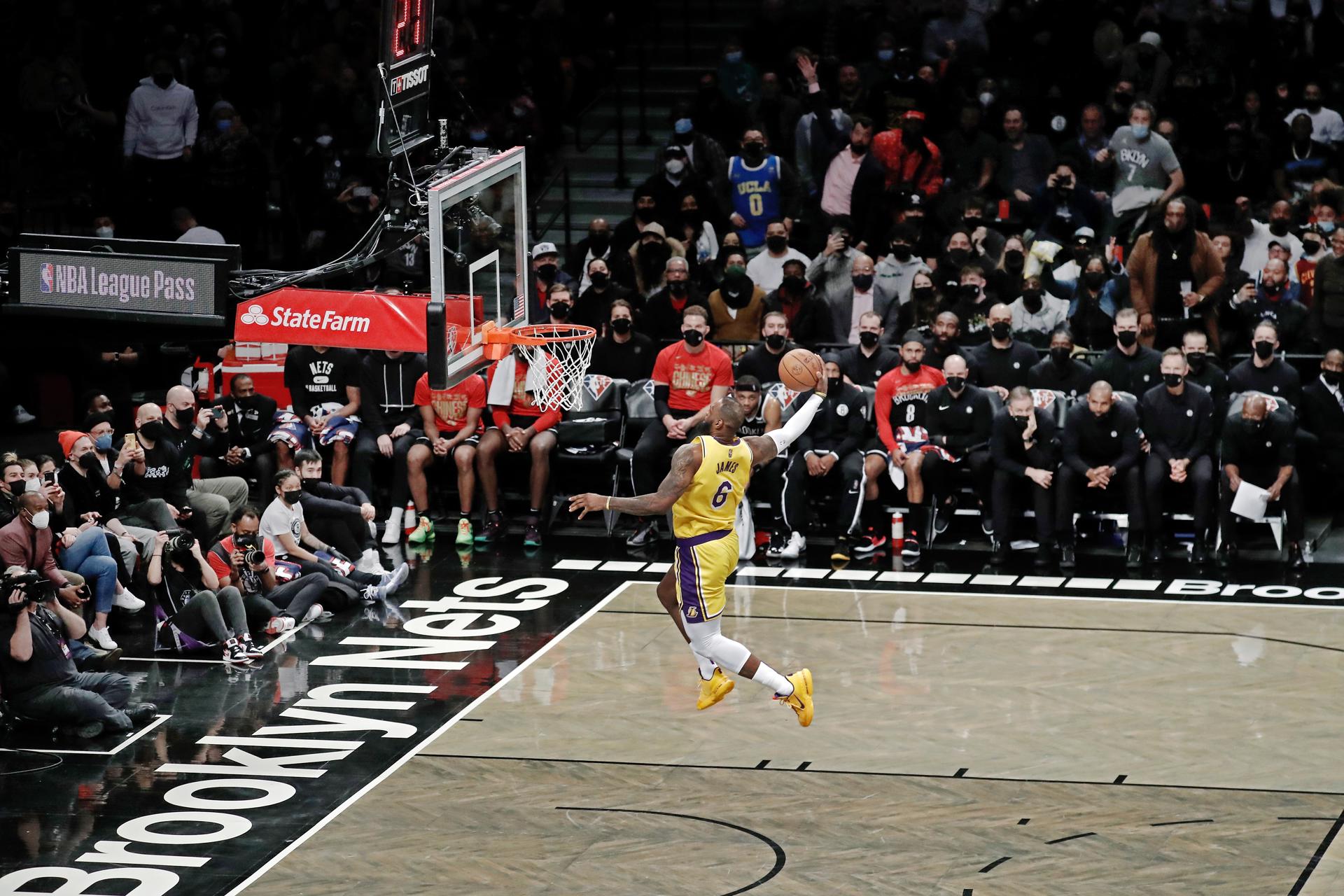 LeBron James de Los Ángeles Lakers, en una fotografía de archivo. EFE/Peter Foley

