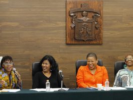 Afrolatinas apuestan en México por cambiar estereotipos desde el arte De izq. a der. la artista mexicana, Marisol Castillo; la peruana Lucía Zapien; la dramaturga peruana Mariela Noles; y la actriz colombiana, Catalina Moesquera participan en la mesa de diálogo "problemáticas de las mujeres afro en las escenas artísticas de América Latina", hoy en el marco del "Encuentro de Mujeres Afro" realizado en la ciudad de Guadalajara, Jalisco (México). EFE/ Francisco Guasco