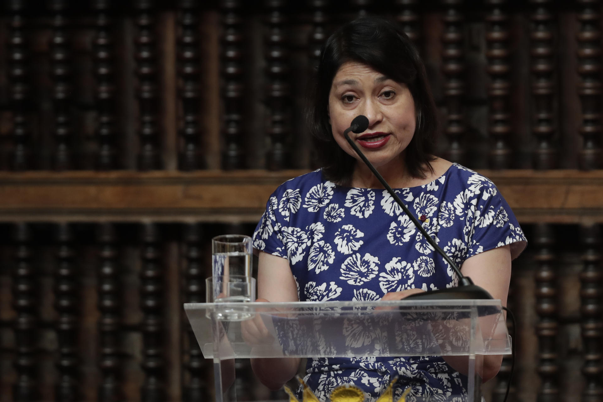 Fotografía de archivo de la canciller peruana Ana Cecilia Gervasi. EFE/ Bienvenido Velasco
