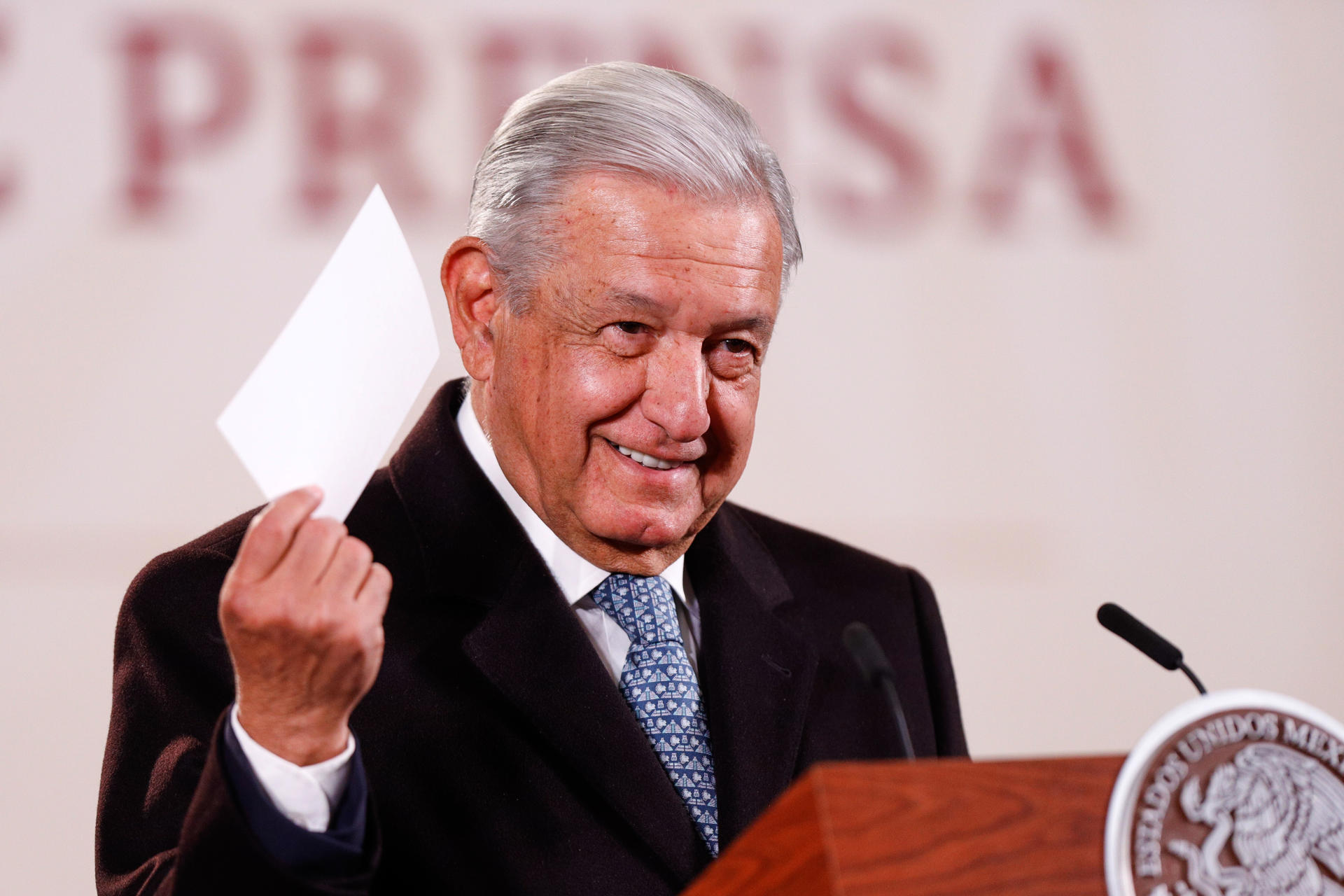 El presidente de México, Andrés Manuel López Obrador. Imagen de archivo. EFE/ Isaac Esquivel
