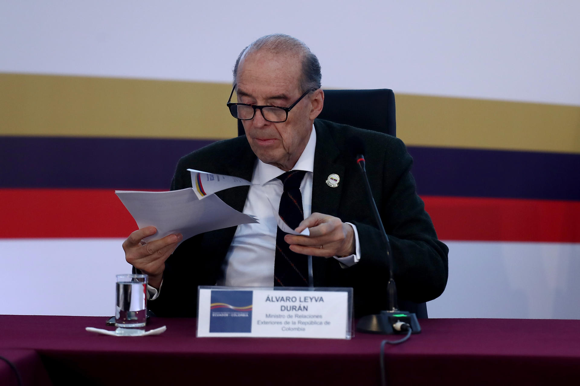 El ministro colombiano de Relaciones Exteriores, Álvaro Leyva Durán. Imagen de archivo. EFE/ José Jácome
