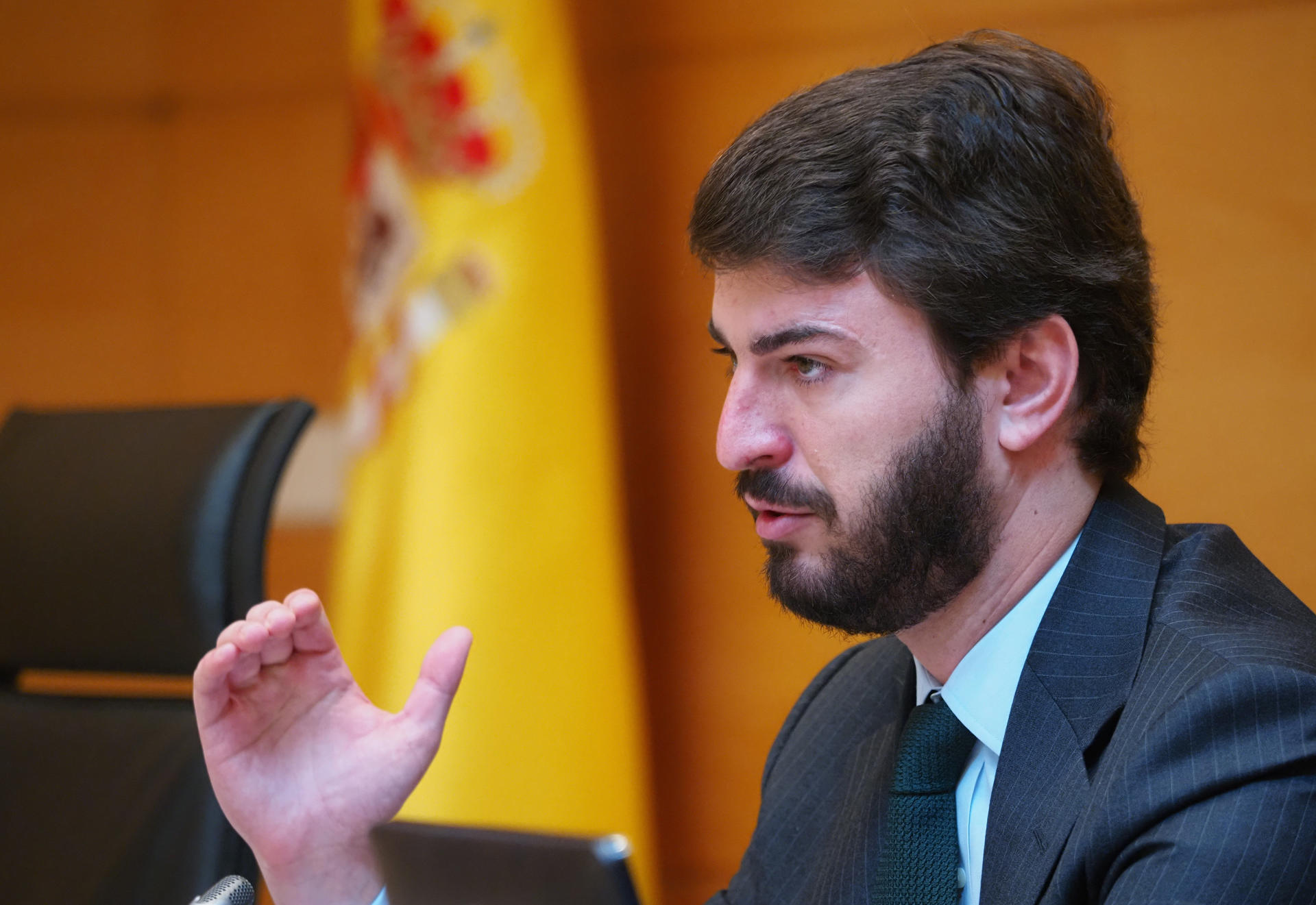 Fotografía de archivo en la que se observa al vicepresidente de la Junta de Castilla y León, Juan García-Gallardo. EFE/ R. García
