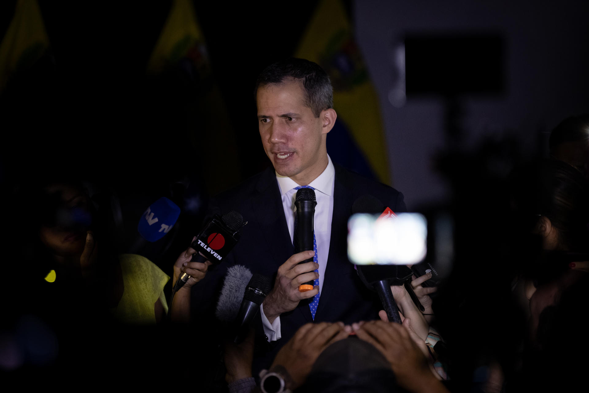 Imagen de archivo del opositor venezolano Juan Guaidó . EFE/ Rayner Peña R
