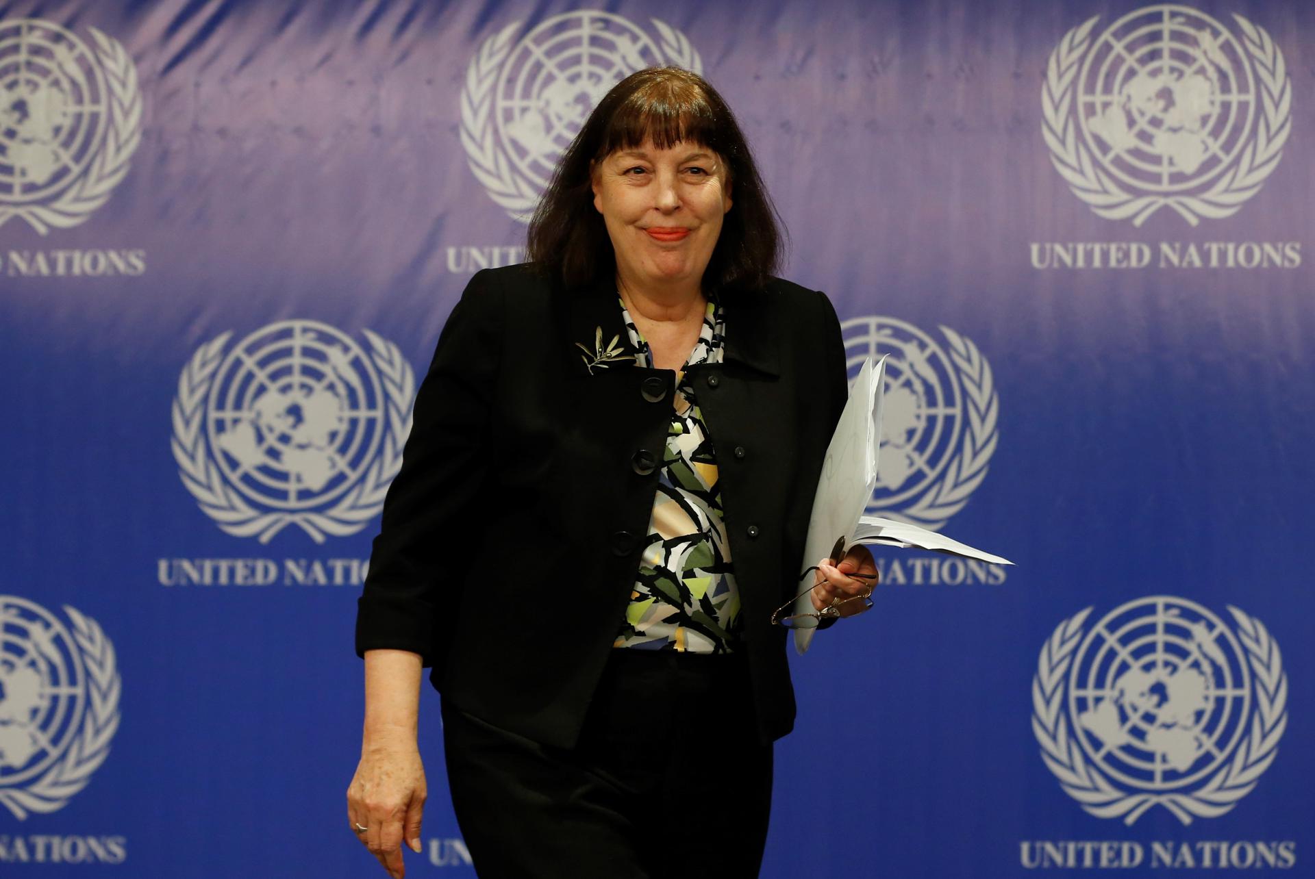 Fotografía de archivo de la representante especial de la ONU para los niños y los conflictos armados, la argentina Virginia Gamba. EFE/ Lynn Bo Bo
