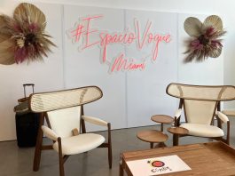 Moda y belleza de América Latina y España reunidas en un “pop up” en Miami Fotografía de un apartado del espacio dedicado a España en el local donde se celebra la quinta edición de Espacio Vogue que inicia hoy en el Aventura Mall de Miami, Florida (EE.UU.). EFE/Ana Mengotti