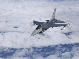 Imagen de archivo de un F-16 de la Fuerza Aérea de los EE. UU. EPA/BRUCE OMORI
