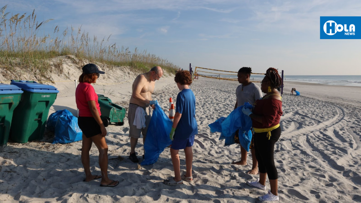 Limpieza y reciclaje en playas de Jacksonville