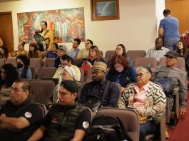 Activistas participan en la presentación de la aplicación Umed.Me para el historial médico de migrantes, el 30 de noviembre de 2023, en Tijuana, Baja California (México). EFE/ Joebeth Terríquez
