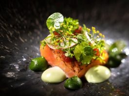 Restaurante de Disney en Florida recibe la primera estrella Michelín de un parque temático Fotografía cedida por Disney donde se muestra una de las creaciones gastronómicas con salmón del restaurante Victoria & Albert's en Disney's Grand Floridian Resort & Spa en Lake Buena Vista, Florida (EE. UU). EFE/Kent Phillips/Disney /SOLO USO EDITORIAL /NO VENTAS /SOLO DISPONIBLE PARA ILUSTRAR LA NOTICIA QUE ACOMPAÑA /CRÉDITO OBLIGATORIO