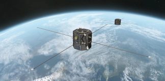 NASA prepara una misión “rastreadora” para conocer cómo afecta el viento solar a la Tierra Fotografía cedida por la Universidad de Iowa a través de la NASA de los satélites gemelos de Reconexión en Tándem y Reconocimiento de Electrodinámica de Cúspide (TRACERS) en órbita sobre la Tierra. EFE/ Andy Kale/ Universidad de Iowa / SOLO USO EDITORIAL /NO VENTAS /SOLO DISPONIBLE PARA ILUSTRAR LA NOTICIA QUE ACOMPAÑA /CRÉDITO OBLIGATORIO