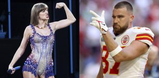 Travis Kelce agradece a ‘The Eras Tour’ por haberlo “hipnotizado” y llevado a Taylor Swift Combo de dos fotografías de archivo de la cantante estadounidense Taylor Swift y el jugador de Chiefs Travis Kelce. EFE