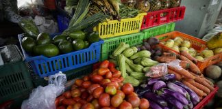 Expertos exaltan ingeniería alimentaria como clave contra desperdicio y cambio climático Vista hoy de un puesto de venta de frutas y vegetales, en un mercado de Ciudad de México. Imagen de archivo. EFE/ Bienvenido Velasco