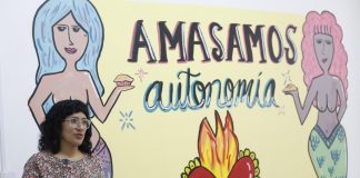 Con rosca de reyes, ONG busca visibilizar violencia de género y la libertad de expresión La directora de la organización Las Panas, Rosalia Trujano, habla en una entrevista con EFE este domingo, en Ciudad de México (México). EFE/Sáshenka Gutiérrez