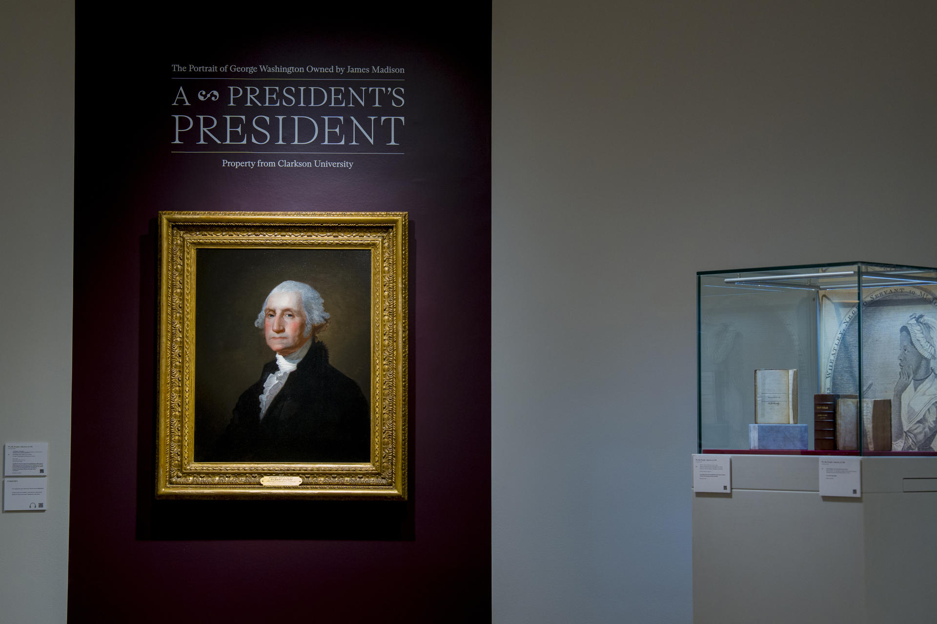 Fotografía que muestra el retrato del expresidente de Estados Unidos George Washington (1789-1797) hecho por el artista Gilbert Stuart (1755-1828), este jueves Nueva York (Estados Unidos). EFE/ Ángel Colmenares
