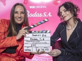 Las actrices Consuelo Duval y Giselle Kuri se comprometen con serie mexicana ‘Bodas S.A.’ Las actrices Consuelo Duval (i) y Giselle Kuri posan durante una entrevista con EFE este jueves, en Ciudad de México (México). EFE/ Isaac Esquivel
