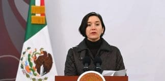 México destaca reducción del 30 % de homicidios en Michoacán luego de asesinato de alcalde Fotografía cedida por la presidencia de México que muestra a la titular del Secretariado Ejecutivo del Sistema Nacional de Seguridad Pública, Marcela Figueroa, hablando en una rueda de prensa este viernes, en Morelia en Michoacán (México). EFE/ Presidencia de México /SOLO USO EDITORIAL/ NO VENTAS/ SOLO DISPONIBLE PARA ILUSTRAR LA NOTICIA QUE ACOMPAÑA (CRÉDITO OBLIGATORIO)
