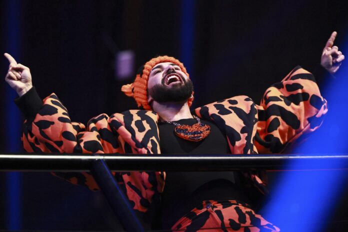 Akylas de Grecia celebra tras la primera semifinal del 70º Festival de la Canción de Eurovisión (ESC) en Viena, Austria, el 12 de mayo de 2026. EFE/EPA/Hannibal Hanschke
