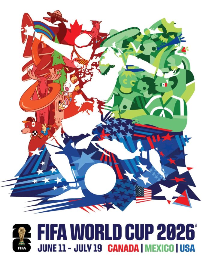 Fotografía cedida por la FIFA que muestra el póster oficial del Mundial de Fútbol 2026. EFE/FIFA/SOLO USO EDITORIAL / NO VENTAS/ SOLO DISPONIBLE PARA ILUSTRAR LA NOTICIA QUE ACOMPAÑA (CRÉDITO OBLIGATORIO)

