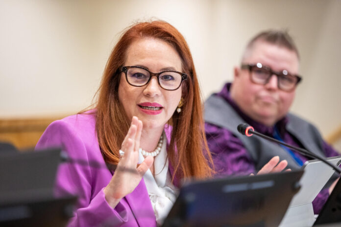Fotografía del 16 de septiembre de 2023 cedida por la ONU de María Fernanda Espinosa, que ejerció como presidenta de la Asamblea General de Naciones Unidas entre 2018 y 2019, durante un evento sobre mujeres y niñas en Nueva York (Estados Unidos). EFE/Paulo Filgueiras/ONU /SOLO USO EDITORIAL /NO VENTAS /SOLO DISPONIBLE PARA ILUSTRAR LA NOTICIA QUE ACOMPAÑA /CRÉDITO OBLIGATORIO
