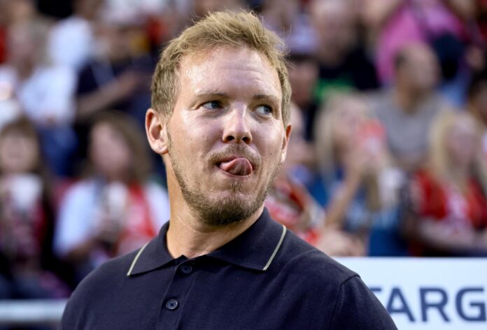El seleccionador de Alemania, Julian Nagelsmann, de 38 años, debuta este domingo como el entrenador más joven del Mundial de 2026. EFE/EPA: RONALD WITTEK
