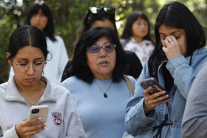 Fotografía del 9 de enero de 2026 que muestra a personas observando sus teléfonos celulares, en Ciudad de México (México). EFE/ Sáshenka Gutiérrez
