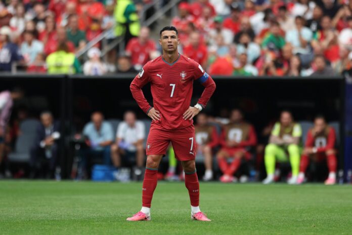 Cristiano Ronaldo, uno de los más criticados en la selección de Portugal en el partido ante Congo en el Mundial 2026. EFE/EPA/MIGUEL A. LOPES

