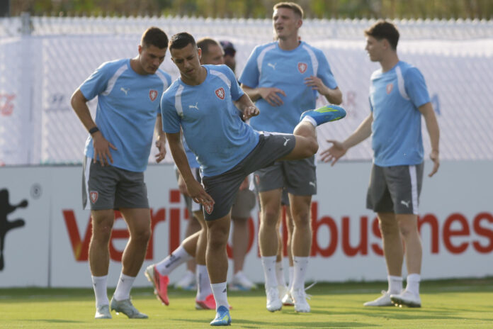 Jugadores de República Checa entrenan este miércoles, en Guadalajara (México). EFE/ Francisco Guasco
