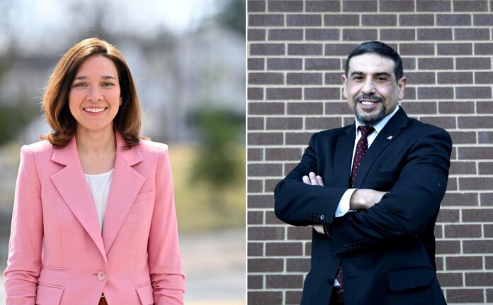 Composición de dos fotografías de campaña electoral donde aparece la expiloto de la Marina, Rebecca Bennett, y el médico de origen egipcio, Adam Hamawy, quienes son los nominados demócratas en las primarias de Nueva Jersey para dos escaños del Congreso de EE.UU. EFE/Rebecca Bennett for Congress/Hamawy for NJ /SOLO USO EDITORIAL /NO VENTAS /SOLO DISPONIBLE PARA ILUSTRAR LA NOTICIA QUE ACOMPAÑA /CRÉDITO OBLIGATORIO
