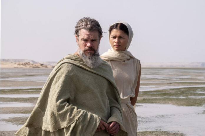 Matt Damon y Zendaya en una imagen de la adaptación de 'La Odisea' del británico Christopher Nolan. EFE/Universal Pictures/Melinda Sue Gordon . CRÉDITO OBLIGATORIO. SOLO USO PERMITIDO PARA ILUSTRAR LA NOTICIA QUE APARECE EN EL PIE DE FOTO. SÓLO USO EDITORIAL
