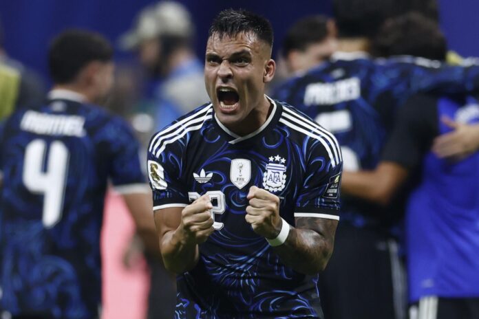 Lautaro Martínez, una de las cartas de gol de Argentina en el Mundial. Archivo: EFE/EPA/WILL OLIVER

